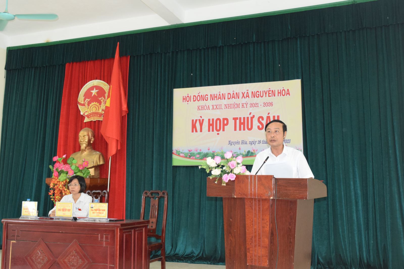 HĐND xã Nguyên Hoà tổ chức kỳ họp thứ Sáu - HĐND xã khoá XX, nhiệm kỳ 2021-2026
