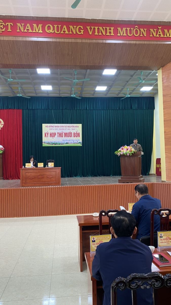 Nguyên Hoà tổ chức thành công kỳ họp thứ 14, HĐND xã khóa 22